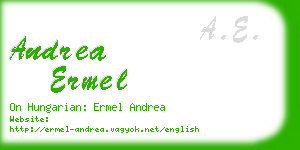 andrea ermel business card